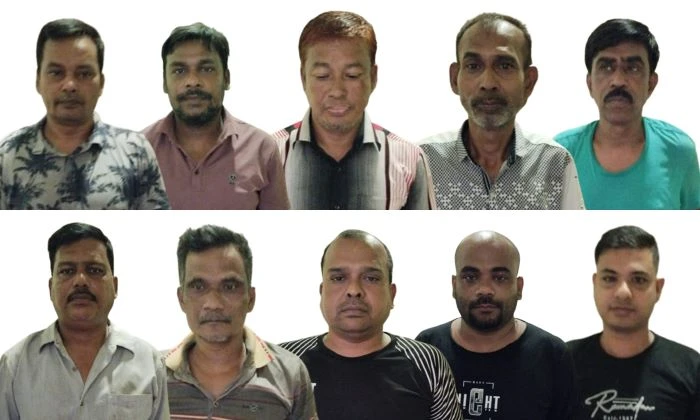 বড় জুয়ার বোর্ডে পুলিশের অভিযান, রাজশাহীতে ১০ জুয়াড়ি আটক
